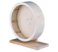 Roue d'exercice TRIXIE avec roulement à billes - pour hamsters - surface de course fermée en liège - bois non traité - diamètre de la roue : 28 cm - 60923