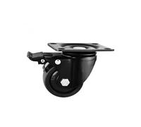 Roue en denim en nylon à faible gravité de 2.5 pouces, roulement de roulette de frein pivotant industriel moyen et robuste, 1 pièce