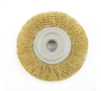 Roue en fil de cuivre de 12,7 cm de diamètre extérieur avec trou d'arbre de 16 mm pour la fixation de meuleuse prenant en charge le nettoyage du métal, le polissage et les tâches de préparation