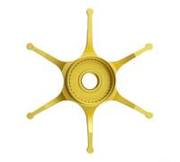 Roue en métal conçue pour les modèles Abu B3 B4 B5 P3 P4 P5 avec système de frein à frein à six étoiles et compatibilité Carbon Five Stardrag (jaune droit)