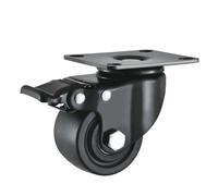 Roue en Nylon robuste 2.5 "3", 1 pièce, roulette for meubles industriels, Center de gravité bas, équipement mécanique, canapé pivotant avec frein(1pc Brake Wheel,2.5 inch)