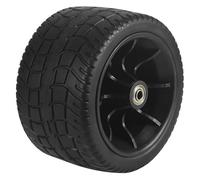 Roue en PVC 165 mm avec roulements à billes jumelés - Roue de rechange pour caravane, chariot de plage et transporteur de jardin - Plastique résistant aux chocs - Montage facile - Monocycle