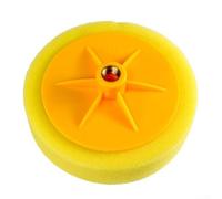 Roue éponge de 17,8 cm pour tampon de polissage pour voiture de port filetée M16 pour machines à polir utilisées dans la cire et les détails (jaune, 16 m)