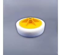 Roue éponge de polissage de voiture 6 pouces 150 mm - Filetage 14 mm, tampon en mousse réutilisable, rond blanc et orange