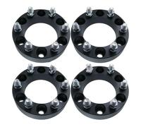 Roue Espaceur Entretoises 2PCS/4PCS H=1"/25mm CB 108mm Adaptateur D'entretoise Roue En Aluminium 6x5.5 À 6x5.5 (6x139.7mm) M12x1.5 Pour 6 Cosses Entretoise De Roue(4PCS Black)
