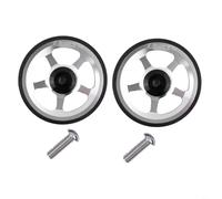 Roue facile en alliage d'aluminium de 60 mm avec boulon M6 pour porte-bagages arrière de vélo Brompton CNC AL7075 en caoutchouc léger design creux compatible (argent)