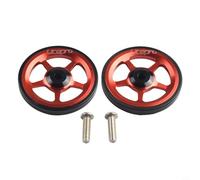 Roue facile en alliage d'aluminium pour vélo pliable Brompton, roulement scellé, roue de poussée de 60 mm de diamètre, adaptée pour pneu de secours ou roue de stationnement (rouge)