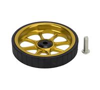 Roue facile se pliante de vélo d'alliage d'aluminium de 82mm avec le roulement sans heurt élargi de roulement Roue en caoutchouc durable légère de rechange de pneu pour (or)