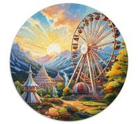 Roue Ferris 1000 Pièces Puzzle Circulaire Classiques Puzzles Difficile Impossible Cadeau Unique pour Adultes Et Enfants 1000pcs (67.5x67.5cm)