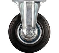 VOREL 87307 - Roue fixe avec 200 mm en caoutchouc noir