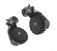 Roue gauche et droite pour Roborock/pour QREVO Master/Pro/S, roues latérales de rechange pour aspirateurs robots, pièces noires faciles à installer (gauche + droite)