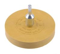 Roue gomme en caoutchouc 88 mm pour fixation de perceuse, enlève le vinyle, les garnitures double face, les décalcomanies et les rayures sans endommager la peinture compatible avec les perceuses