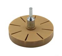 Roue gomme en caoutchouc de 8,9 cm pour retrait de décalcomanie de voiture, 4000 tr/min, outil de décapage automatique pour métal, verre, bois, jaune argenté