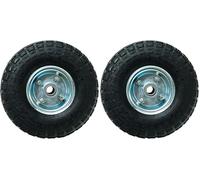 Roue gonflable 10 métal Ø 260 x 85mm WERKA PRO Alésage 16mm (Lot de 2)