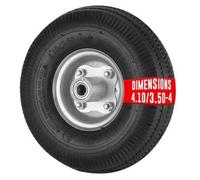 Roue Gonflable 260 Mm - Axe Déporté - Alésage 16 Mm - Roue De Diable Gonflable