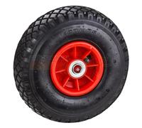 Roue gonflable à roulement à billes pour chariot / brouette 3.00-4, rouge