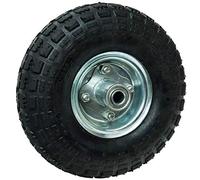 Roue gonflable de Chariot Diable Brouette Axe déporté Galva 4.10/3.50-4 160Kg + Alesage Ø 16mm