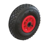 Roue gonflable jante PVC 260x85mm alésage 20mm moyeu 70mm 150kg - pour diable - 26327