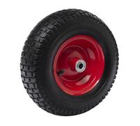 WERKA PRO, Roue Gonflable Polyvalente avec Axe déporté, Idéale pour Chariots et Remorques, Montée sur Roulements à Billes pour une Durabilité Optimale, Noir, 400 x 150 mm