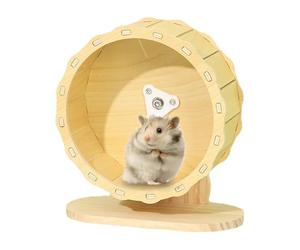 Roue hérisson - Système de mouvement à faible bruit, cercle de course en bois fabriqué à la main, forme d'appareil de fitness équilibré, fonction d'amélioration de la locomotion des animaux de compagn