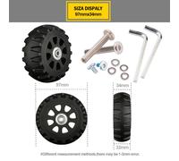 Roue Inconnu Silencieuse Des Chocs Pour Bagages,Roue En Caoutchouc Pu,Valise,Réparation De Roulette,Accessoires Durables,Raison - Type Tank Wheel-90-34
