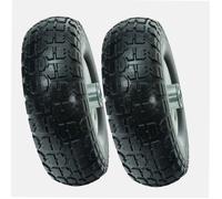 Roue increvable axe déporté 2 Pièces WERKA PRO 260 x 20 mm axe déporté