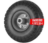 Roue increvable axe déporté 260 mm EURO VANADIUM - alésage 20 mm - charge 130 kg - bandage polyuréthane