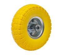 Roue increvable jaune 260 x 85 mm axe déporté WERKA PRO Alésage 16mm