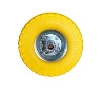 Roue increvable jaune 260 x 85 mm axe déporté WERKA PRO