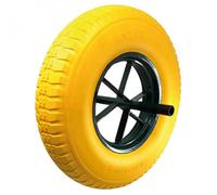 Linxor - Roue increvable pour brouette 38 x 9 cm - Axe 20 mm