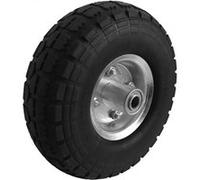 Roue increvable pour chariot 26 x 8.5 cm, axe 16 mm - Noir - Linxor