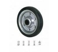 Roue industrielle caoutchouc noir sans axe 200 mm