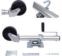 Roue jockey automatique, capacité de charge de 1200 lb, construction en acier galvanisé, design pliable
