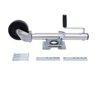 Roue jockey automatique pliable 60 mm, charge d'appui 540 kg avec kit de montage, roue d'appui haute performance pour remorque et remorque de voiture