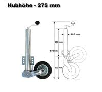 Roue Jockey de Remorque automatique 453kg Pliable Voiture Caravane Bateau