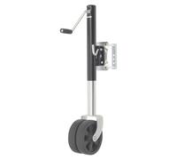 Roue Jockey Double Remorque 907 kg, Roues 20 cm, Réglable 67-93 cm | Double roue nylon Ø20 cm, charge 907 kg, course 26 cm et fixation pour timon 6-14 cm, pour remorque, bateau et caravane