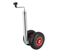 Roue Jockey double - Tube métal 48mm - Pneus increvable 260x85mm - Pour caravane et remorque