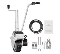 Roue jockey motorisée 350 W 12 V, mini déménageur électrique, roue jockey motorisée en acier, capacité de remorquage de 2270 kg, vitesse de déplacement 6-7 m/min, pour caravane, bateau, remorque