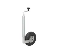 ProPlus Roue Jockey Ø 48 mm 260 x 85 mm - pour remorque, Caravane et Trailer - Jante métal avec Pneu à air - Métal/Noir