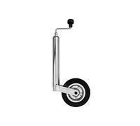 Roue jockey remorque 150kg Ø48mm - roue jockey caravane charge lourde - roue joker pour remorque avec collier de serrage - roue pleine 200×50mm en caoutchouc - tube renforcé épaisseur 2,5mm