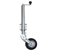 Roue Jockey Remorque 500kg,Roue de Soutien Automatique,Ø60mm,Roue Jockey Remorque Charge Lourde,Escamotable,Bride de Fixation soudée Multi-Trous,Roue 200 * 50mm,Universelle Tous Types de remorques