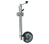 Roue jockey renforcée 48mm - Tube nervuré - Bride fixation renforcé 48mm - Remorque - Goupille de verrouillage anti dévissage