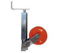 Roue jockey renforcée carré de 70 avec galet acier 250x100 mm