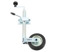 Roue Jockey - Tube acier 35mm - Jante métal - Bride de fixation acier diam. 35mm - compatible tous types de remorques