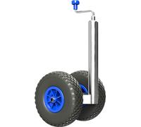 Roue jumelée roue d'appui double avec pneus à air caravane 150 kg, Ø 48 mm tube extérieur