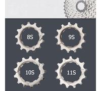 Roue libre 811 vitesses 1113T Cassette pignon compatible avec les vélos à 8/9/10/11 vitesses Matériau en acier pour une meilleure durée de vie et une réduction de la friction (11S-13T)