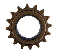 Roue libre de vélo 16T 35 mm pignon à vitesse unique pour piste de vélo à pignon fixe en acier marron (16T)