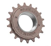 Roue libre en acier 16t/18t/20t à vitesse unique pour vélos de piste à pignon fixe - 35 mm de diamètre filetage 1/2 x 1/8 finition marron (18T)