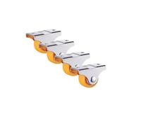 Roue linéaire for meubles, en plastique rigide Pp, roulette fixe directionnelle silencieuse, poulie de porte coulissante, 4 pièces/lot 1 pouce