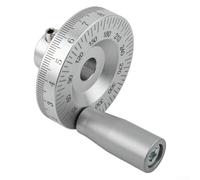 Roue manuelle de tour pour tours CNC et travail des métaux | Volant coulissant en alliage d'aluminium de 42 mm avec échelle de précision | Machine outil de table coulissante manuelle (10 mm)
